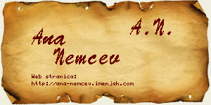 Ana Nemčev vizit kartica